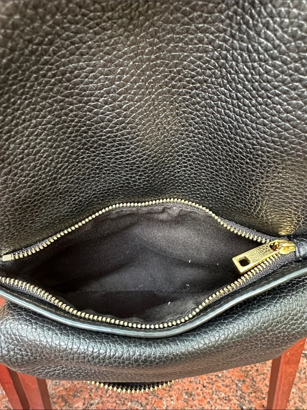 Marc Jacobs black Pebbled Leather MINI Backpack with Gold Hardware